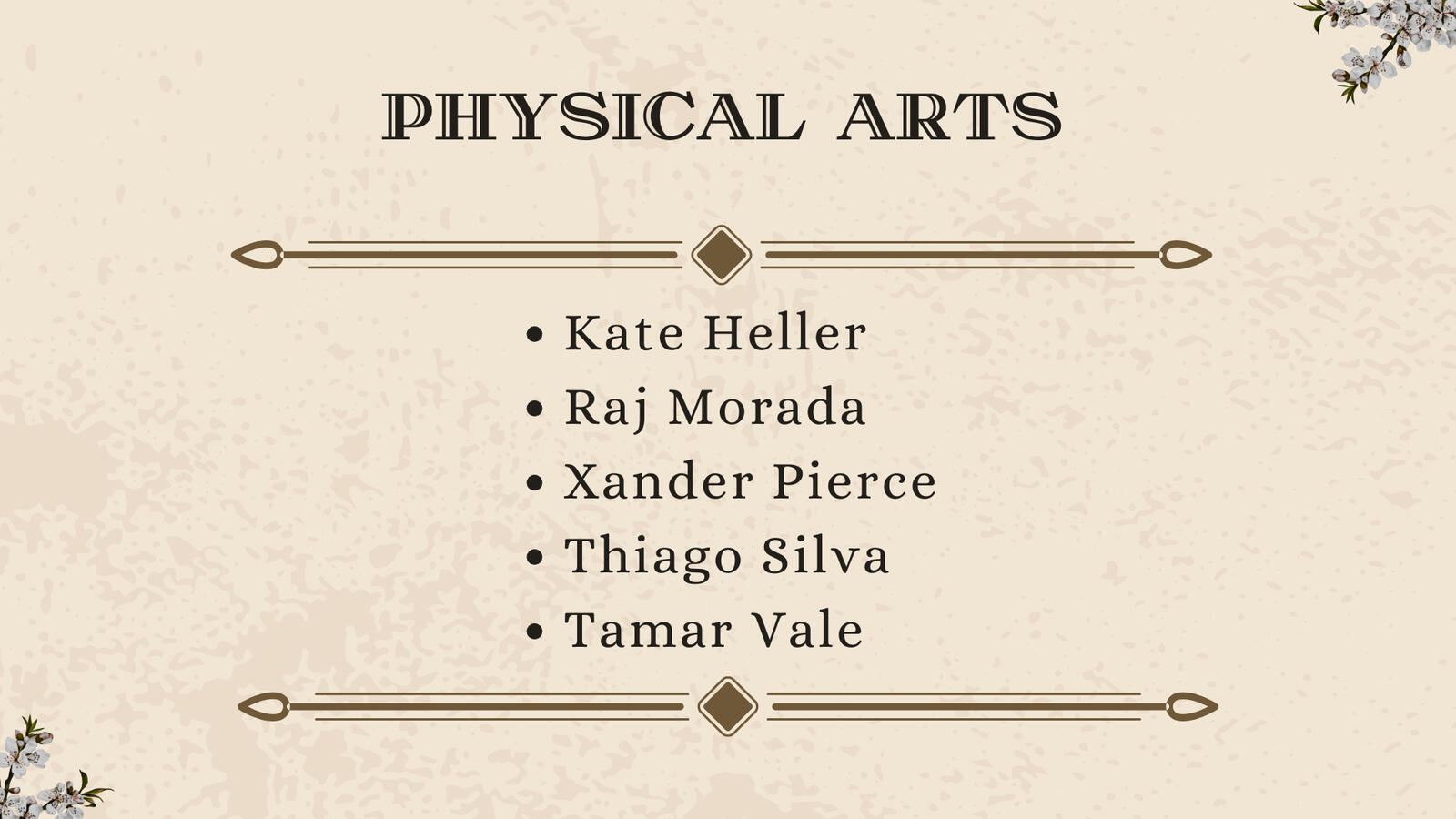 SLIDE 15 - PHYSICAL ARTS